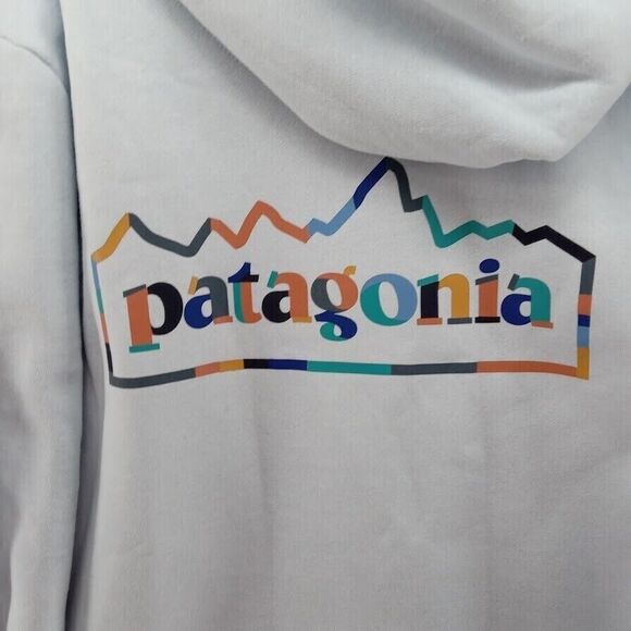 Patagonia Sweatshirt Chilled Blue Unity Fitz Uprisal Fleece Hoody Mens Size XL - Picture 3 of 5